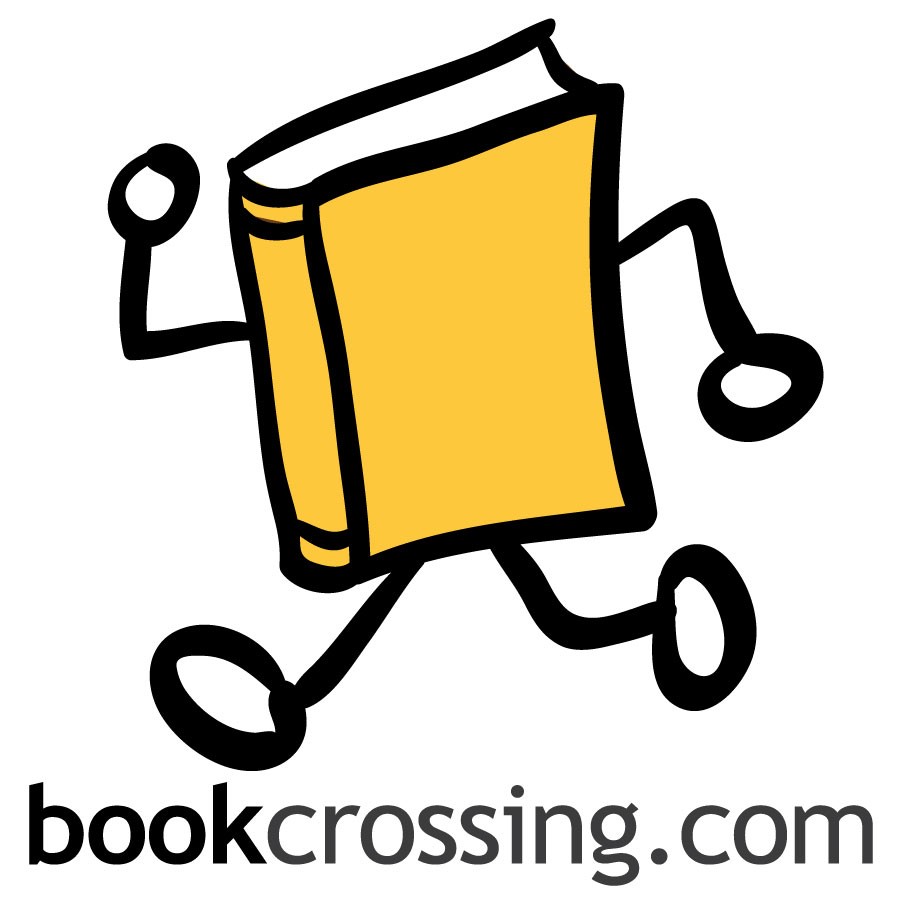 grafika książki z dorysowanymi rękoma i nogami - logo akcji bookcrossing
