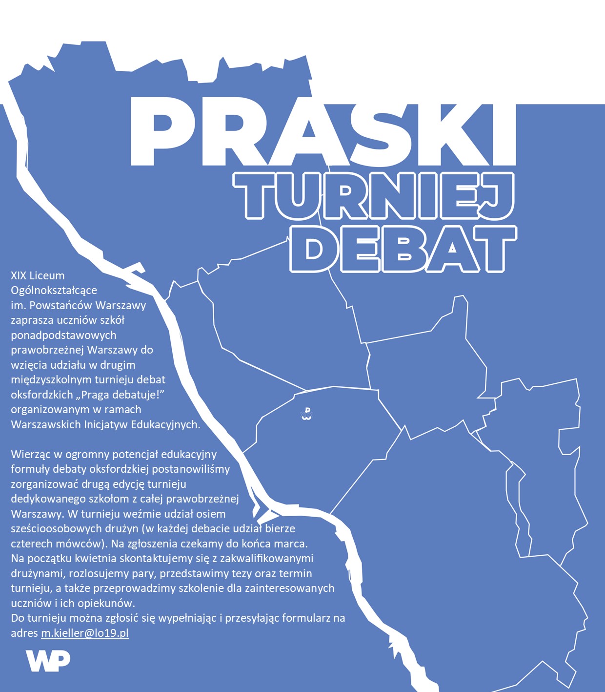 plakat promujący Praski Turniej Debat